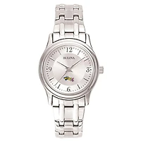 Women's Bulova  Silver Drexel Dragons Silver-Tone Dial Stainless Steel Quartz Watch