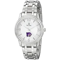 Men's Bulova  Silver Bethel Wildcats Stainless Steel Quartz Watch