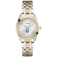 Women's Bulova  Silver/Gold Bentley Falcons Two-Tone Stainless Steel Watch