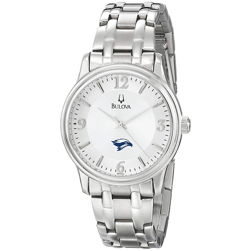 Men's Bulova  Silver Broward Seahawks Stainless Steel Quartz Watch