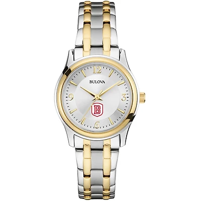 Women's Bulova  Silver/Gold Bradley Braves Two-Tone Stainless Steel Watch