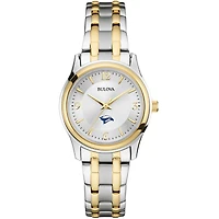 Women's Bulova  Silver/Gold Broward Seahawks Two-Tone Stainless Steel Watch