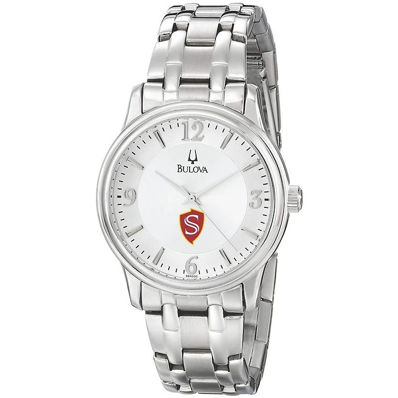 Men's Bulova  Silver Cal State Stanislaus Warriors Stainless Steel Quartz Watch