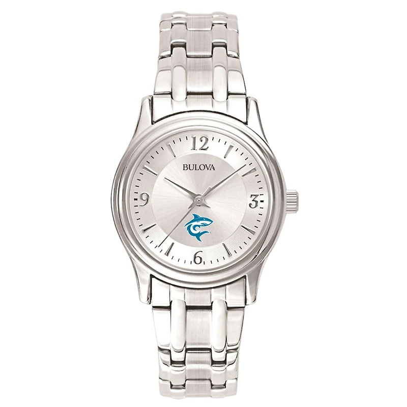 Women's Bulova Silver Hawaii Pacific Sharks Silver-Tone Dial Stainless Steel Quartz Watch