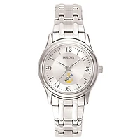 Women's Bulova  Silver Lake Superior State Lakers Silver-Tone Dial Stainless Steel Quartz Watch