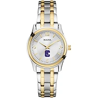 Women's Bulova  Silver/Gold Capital University Comets Two-Tone Stainless Steel Watch