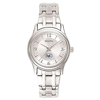 Women's Bulova Silver Lebanon Valley College Silver-Tone Dial Stainless Steel Quartz Watch