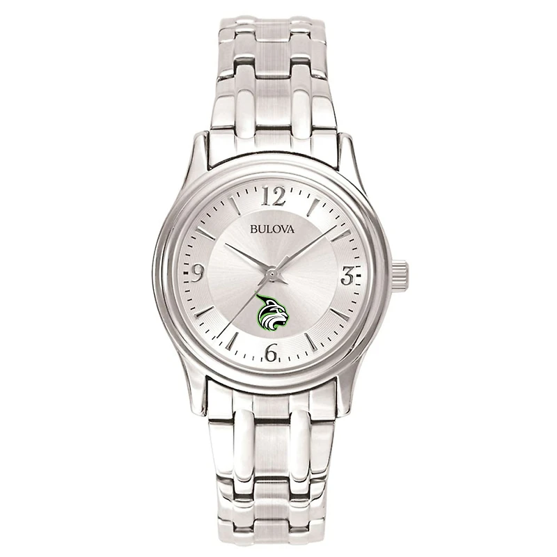 Women's Bulova Silver Lesley Lynx Silver-Tone Dial Stainless Steel Quartz Watch