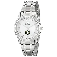 Men's Bulova  Silver Central Oklahoma Bronchos Stainless Steel Quartz Watch