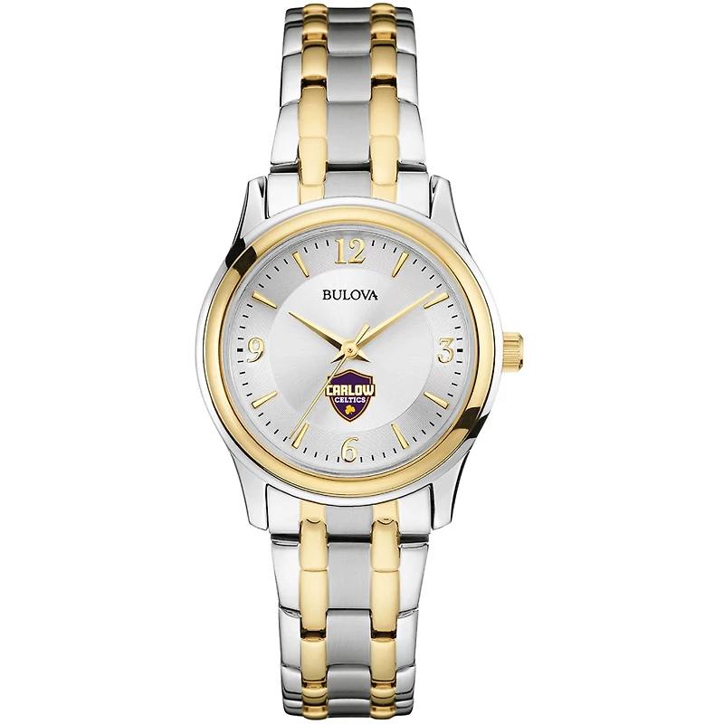 Women's Bulova Silver/Gold Carlow University Celtics Two-Tone Stainless Steel Watch