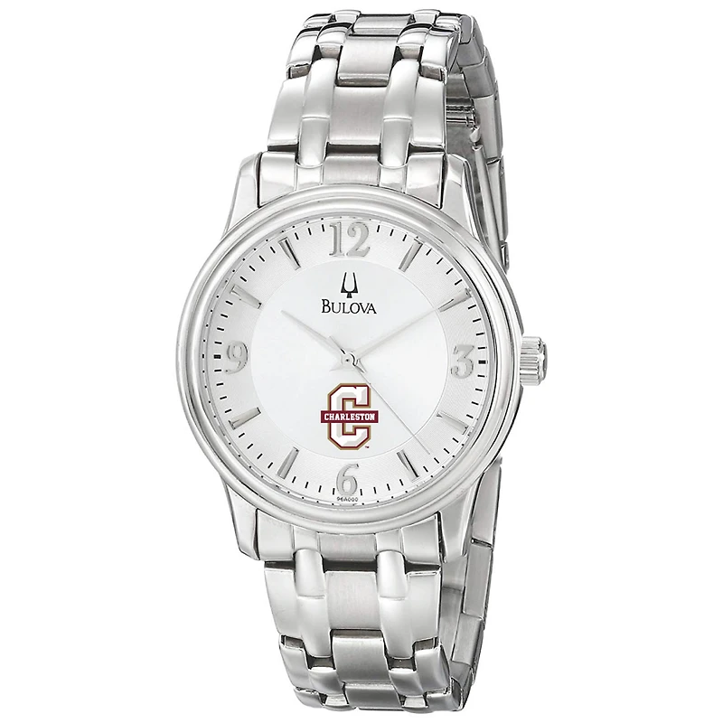 Men's Bulova  Silver Charleston Cougars Stainless Steel Quartz Watch
