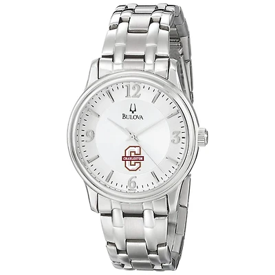 Men's Bulova  Silver Charleston Cougars Stainless Steel Quartz Watch