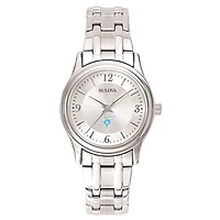 Women's Bulova  Silver LIU Sharks Silver-Tone Dial Stainless Steel Quartz Watch