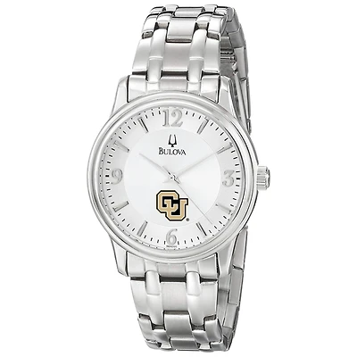 Men's Bulova  Silver Colorado Anschutz Medical Campus Stainless Steel Quartz Watch