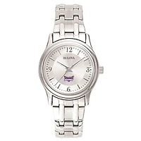 Women's Bulova  Silver Loras College Duhawks Silver-Tone Dial Stainless Steel Quartz Watch