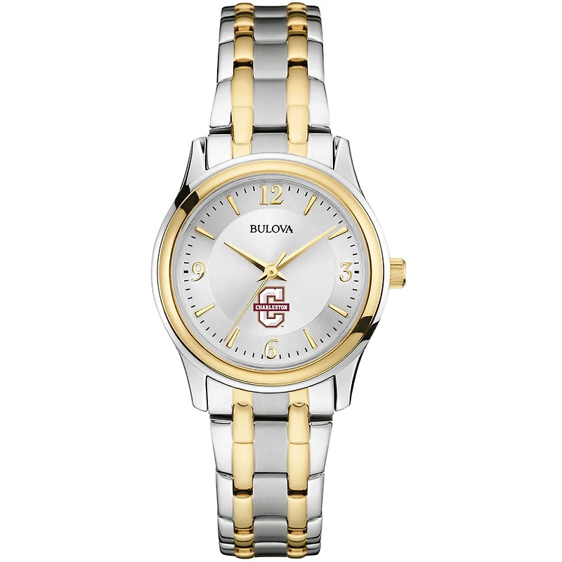 Women's Bulova Silver/Gold Charleston Cougars Two-Tone Stainless Steel Watch