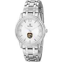 Men's Bulova  Silver Colorado College Tigers Stainless Steel Quartz Watch