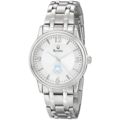 Men's Bulova  Silver Columbia University Stainless Steel Quartz Watch