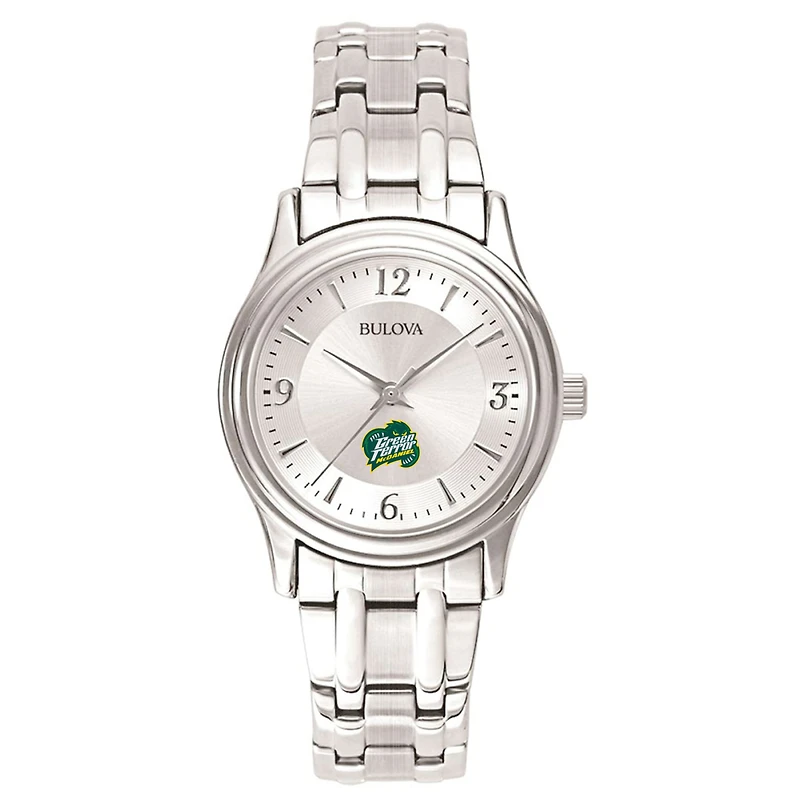 Women's Bulova Silver McDaniel Green Terror Silver-Tone Dial Stainless Steel Quartz Watch