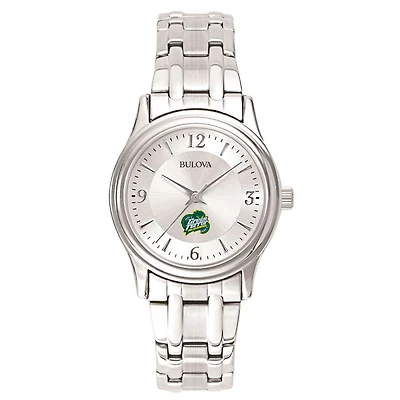 Women's Bulova Silver McDaniel Green Terror Silver-Tone Dial Stainless Steel Quartz Watch