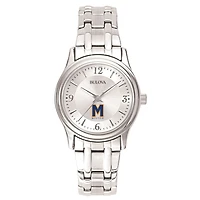 Women's Bulova  Silver Milton Academy Mustangs Silver-Tone Dial Stainless Steel Quartz Watch