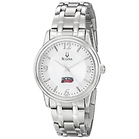 Men's Bulova  Silver Dallas Baptist Patriots Stainless Steel Quartz Watch