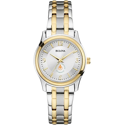 Women's Bulova  Silver/Gold Culinary Institute of America Steels Two-Tone Stainless Steel Watch