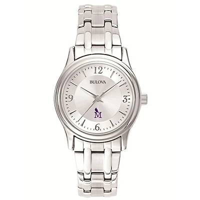 Women's Bulova Silver Montevallo Falcons Silver-Tone Dial Stainless Steel Quartz Watch