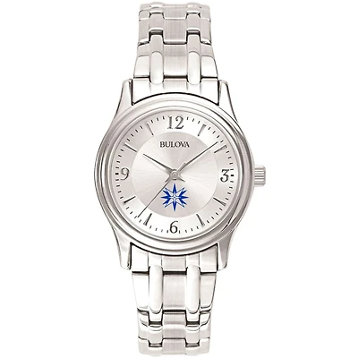 Women's Bulova Silver Moravian Greyhounds Silver-Tone Dial Stainless Steel Quartz Watch