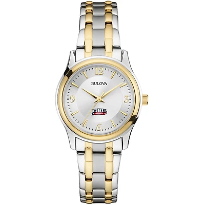 Women's Bulova Silver/Gold Dallas Baptist Patriots Two-Tone Stainless Steel Watch