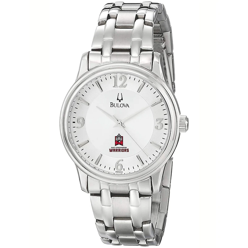 Men's Bulova  Silver East Stroudsburg Warriors Stainless Steel Quartz Watch