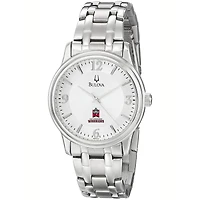 Men's Bulova  Silver East Stroudsburg Warriors Stainless Steel Quartz Watch