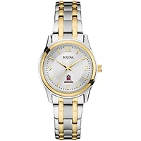 Women's Bulova  Silver/Gold East Stroudsburg Warriors Two-Tone Stainless Steel Watch
