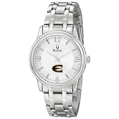 Men's Bulova  Silver Emporia State Hornets Stainless Steel Quartz Watch