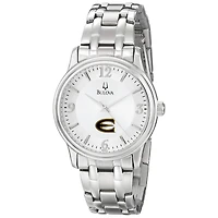 Men's Bulova  Silver Emporia State Hornets Stainless Steel Quartz Watch