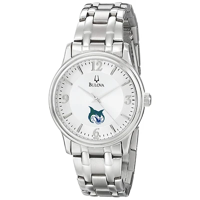 Men's Bulova  Silver Georgia College Bobcats Stainless Steel Quartz Watch
