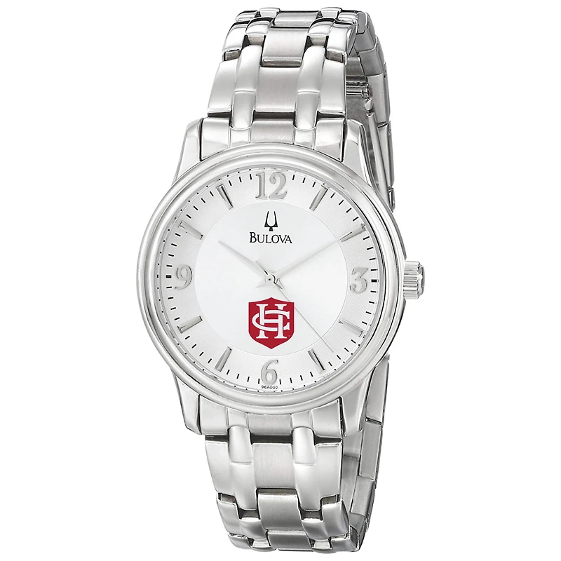 Men's Bulova  Silver Hanover Panthers Stainless Steel Quartz Watch