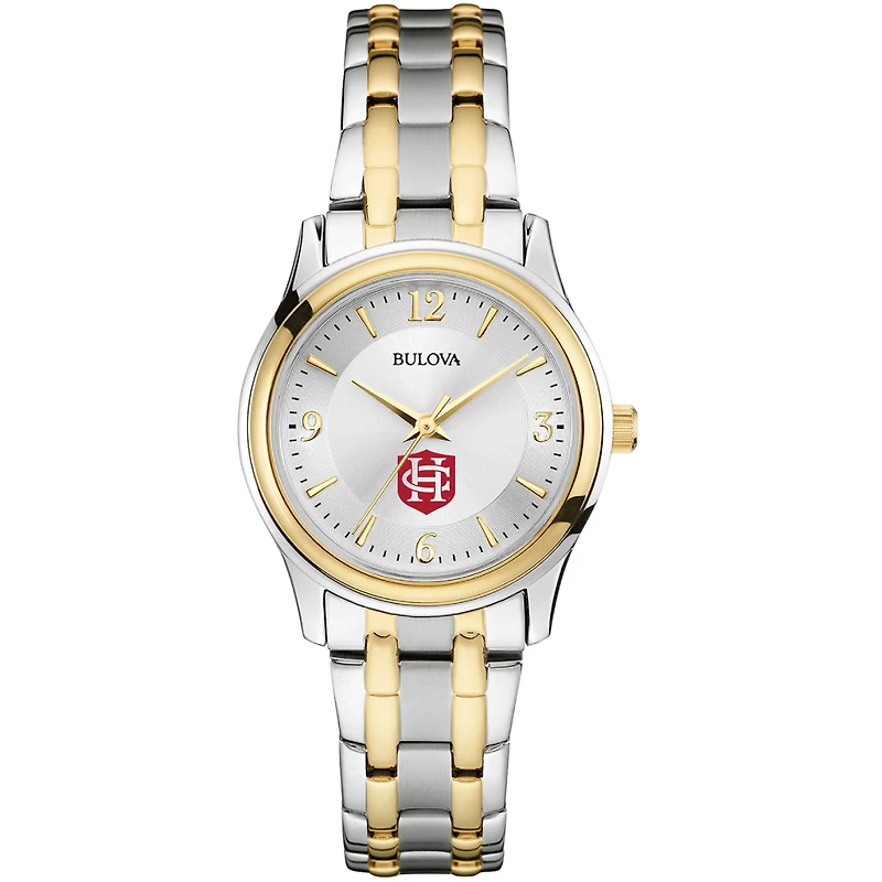 Women's Bulova Silver/Gold Hanover Panthers Two-Tone Stainless Steel Watch