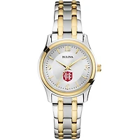Women's Bulova  Silver/Gold Hanover Panthers Two-Tone Stainless Steel Watch