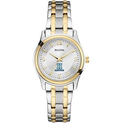 Women's Bulova Silver/Gold Hartwick College Hawks Two-Tone Stainless Steel Watch