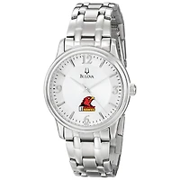 Men's Bulova  Silver Illinois Tech Scarlet Hawks Stainless Steel Quartz Watch