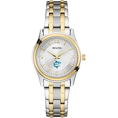 Women's Bulova Silver/Gold Hawaii Pacific Sharks Two-Tone Stainless Steel Watch
