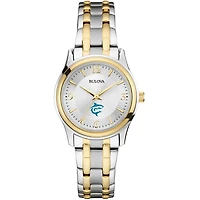 Women's Bulova  Silver/Gold Hawaii Pacific Sharks Two-Tone Stainless Steel Watch