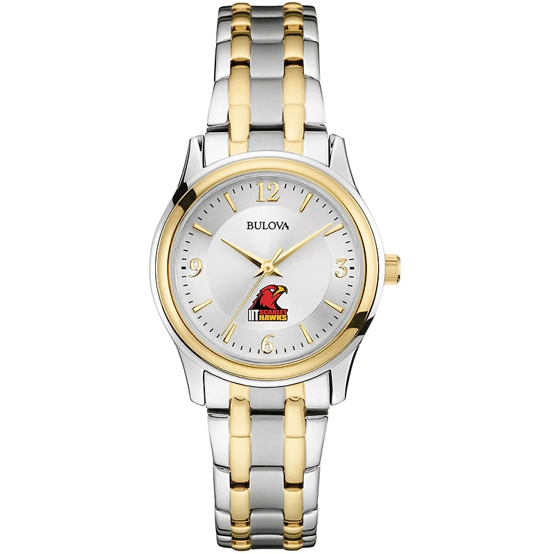 Women's Bulova Silver/Gold Illinois Tech Scarlet Hawks Two-Tone Stainless Steel Watch