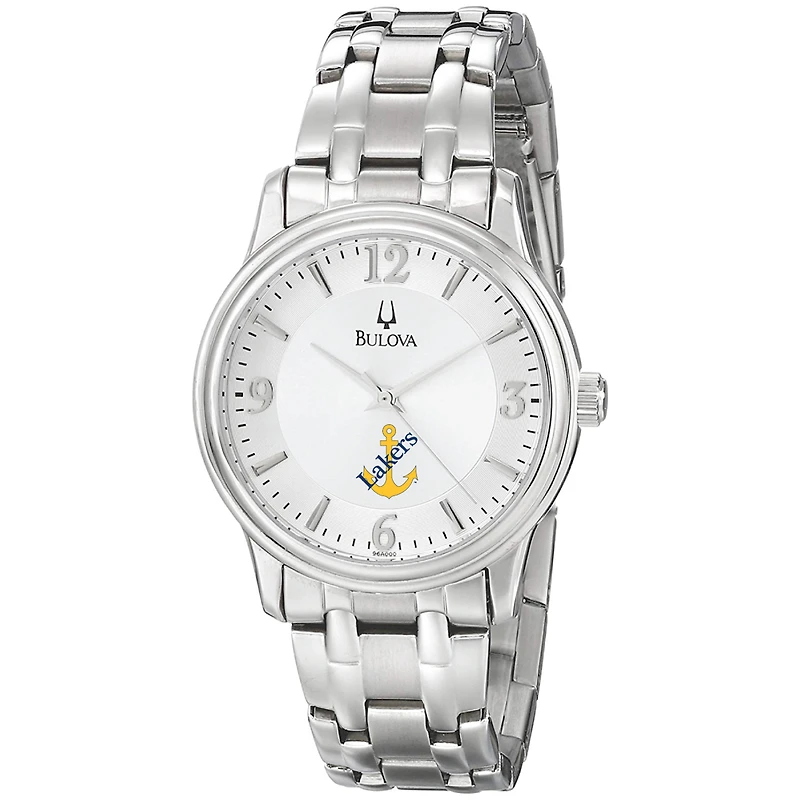 Men's Bulova  Silver Lake Superior State Lakers Stainless Steel Quartz Watch