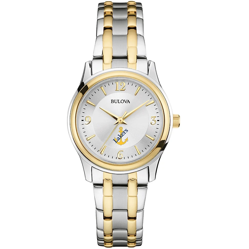 Women's Bulova Silver/Gold Lake Superior State Lakers Two-Tone Stainless Steel Watch