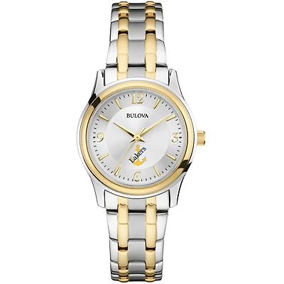 Women's Bulova Silver/Gold Lake Superior State Lakers Two-Tone Stainless Steel Watch