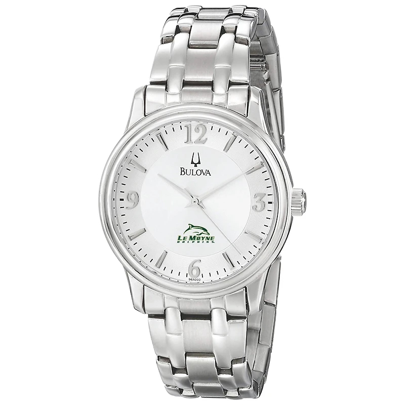 Men's Bulova  Silver Le Moyne Dolphins Stainless Steel Quartz Watch