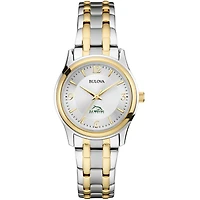 Women's Bulova  Silver/Gold Le Moyne Dolphins Two-Tone Stainless Steel Watch