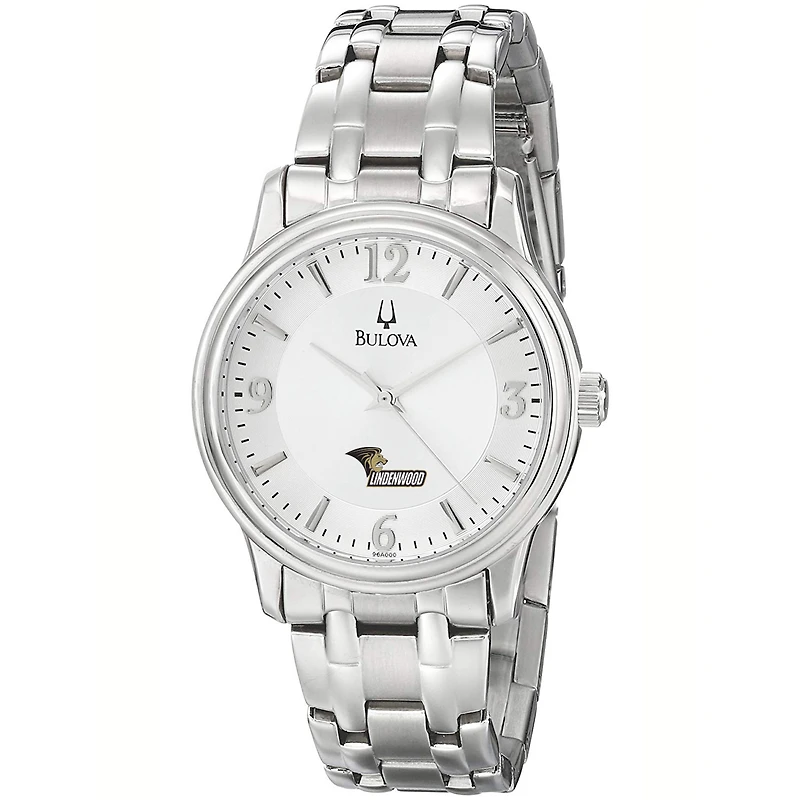 Men's Bulova Silver Lindenwood Lions Stainless Steel Quartz Watch